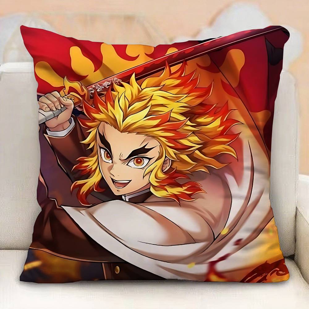 

Kyojuro Rengoku Pillow Case Pillowcases Home Decor Living Room Decor Cushion Covers 18x18Inch