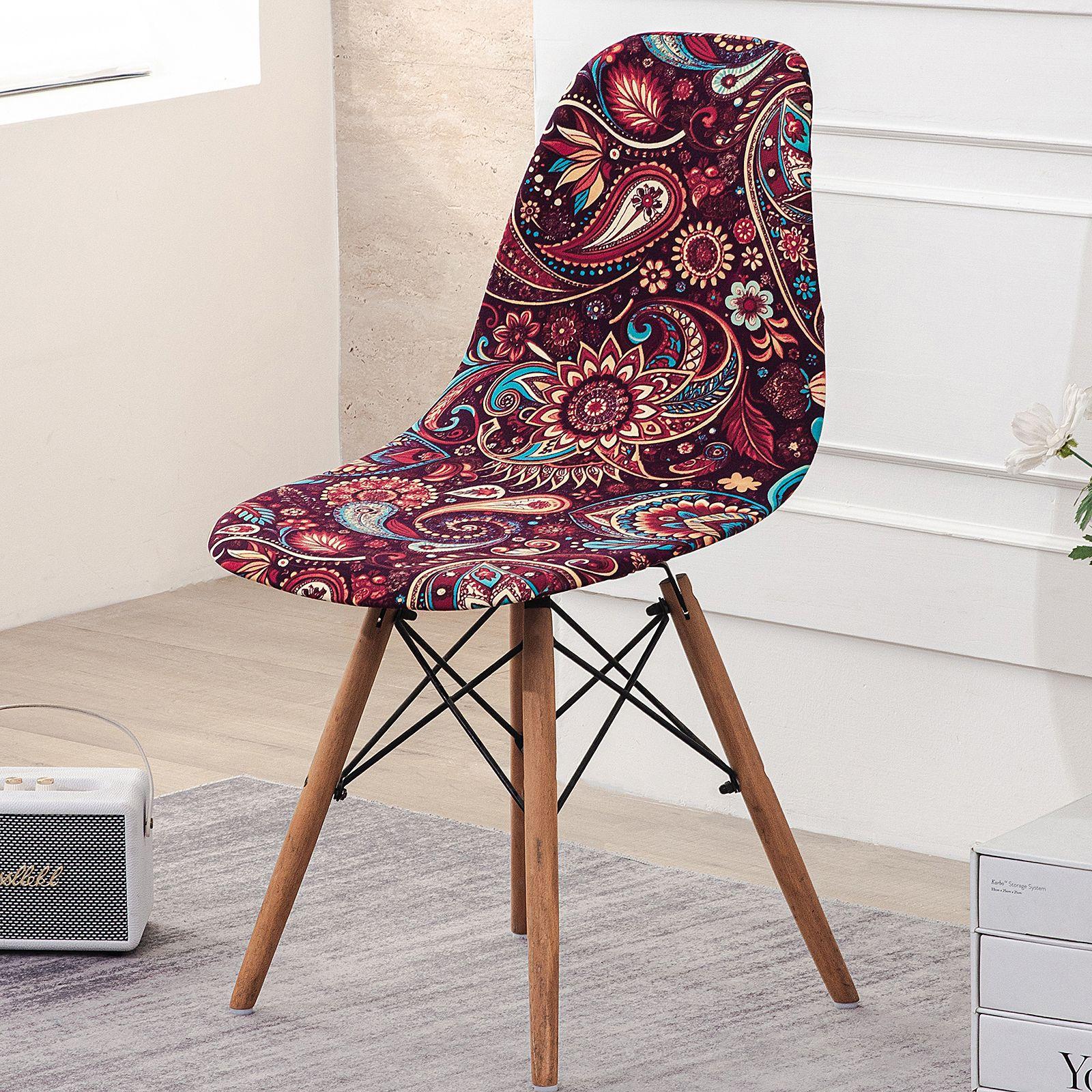 

Новый цвет Эластичный чехол для стула Eames Shell Скандинавский простой чехол для стула Ресторан Конференц-зал Чехол для стула особой формы Чехол Printed shell chair