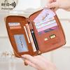 2024 RFID-Blocking Passport Holder & Travel Wallet with Zipper Closure