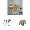 Wooden Animal Carving Decor Set With Handcrafted Art For Desktop Display And Gift Giving
