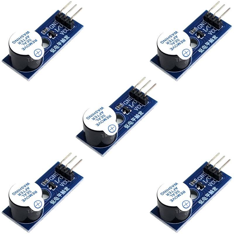 5/10PCS Active/Passive Buzzer Low Level Modules 3.3V-5V Buzzer Alarm Beeper Module 3 Pin Beep Sensor Module for Arduino, ESP32,