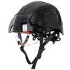 Casco di Sicurezza CE per l'Edilizia con Doppi Occhiali Integrati Visiera Adesivi Riflettenti Elmetto ANSI Cappello da Lavoro Industriale per Ingegnere
