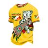 Men's Neck Short Sleeve T-Shirt with Soccer Print for Casual Wear