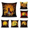 Stylish Invisible Zipper Halloween Cushion Cover For Sofa And Bed