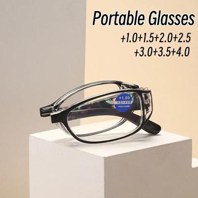 Faltbare Damen-Lesebrille, luxuriöse tragbare Presbyopie-Brille, ultraleichte Fernsichtbrille, Dioptrien +1,0 bis +4,0