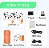 Nieuwe X10 PRO Game Stick met 128GB 50000+ Retro Games, TV Handheld Game Console met Draadloze Gamepads, Video Game HD Output, Cadeau