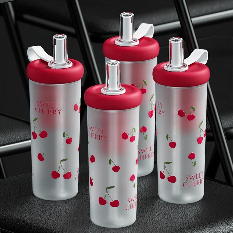 Cherry Blossom Heat-Resistant Glass Water Bottle