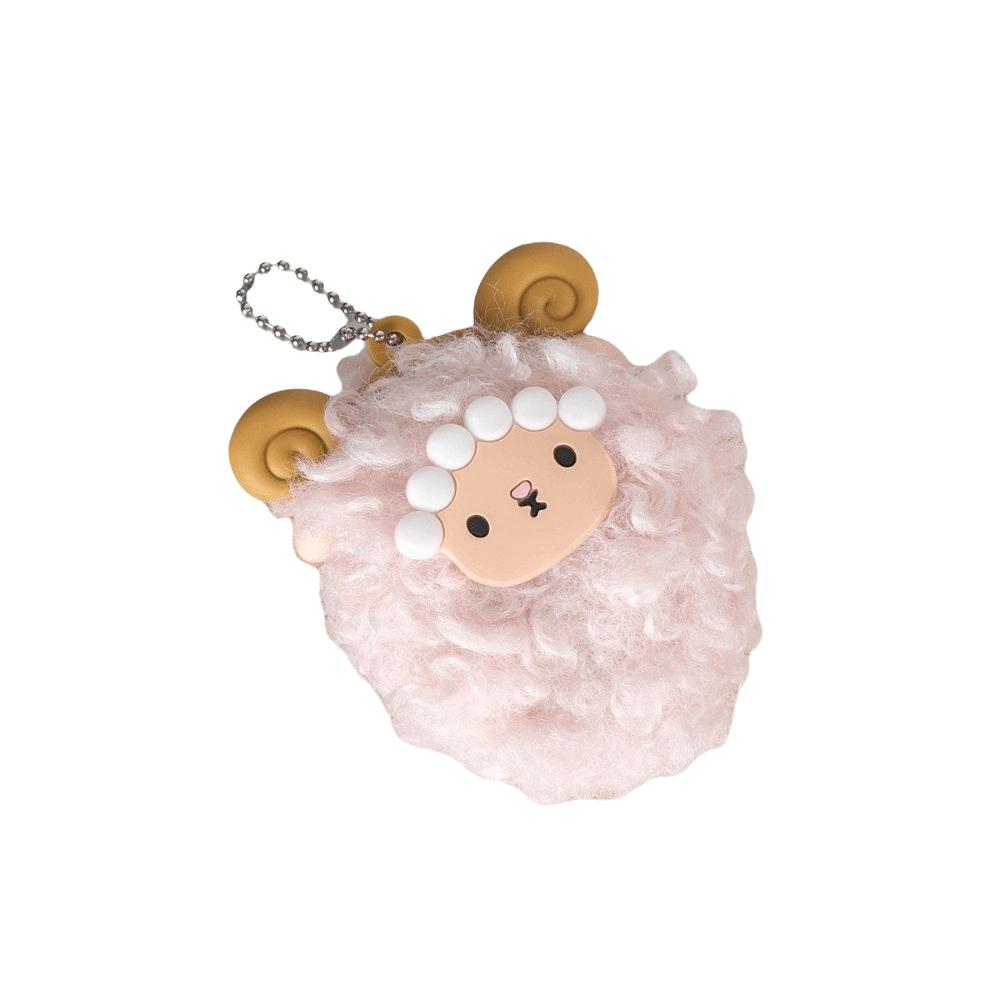 Mascot Lamb Miniature Plush Sheep Doll Soft Goat Year Pendant Fluffy Sheep Keychain Car Interior
