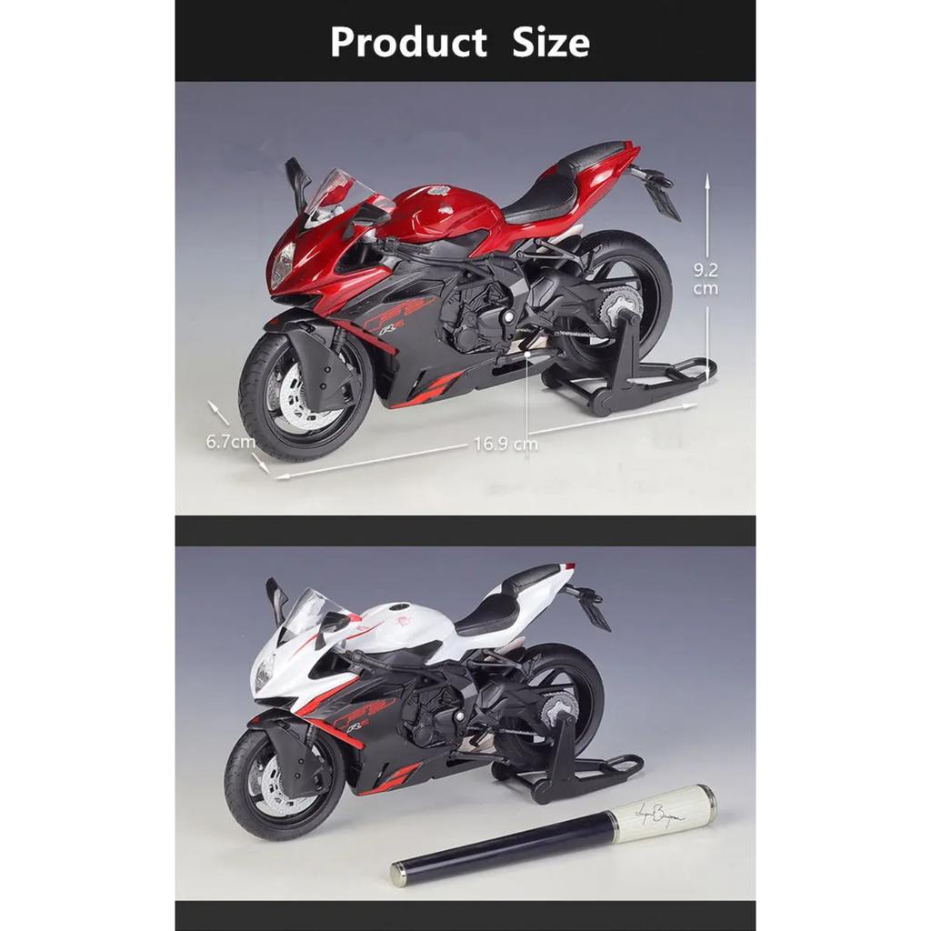 Welly 1/12 MV Agusta F3 RR Alloy Race Motorcycle Model Diecast Metal Street Motorcycle Model Simulation Collection Kids Toy Gift