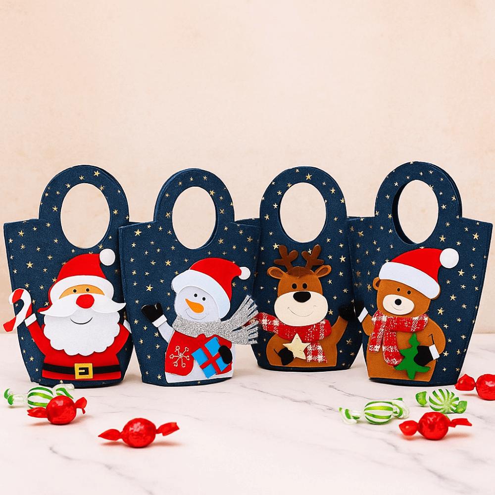 Cartoon Cartoon Handbag Snowman/Elk Santa Claus Candy Bag Cute Cookies Bag  Christmas Party