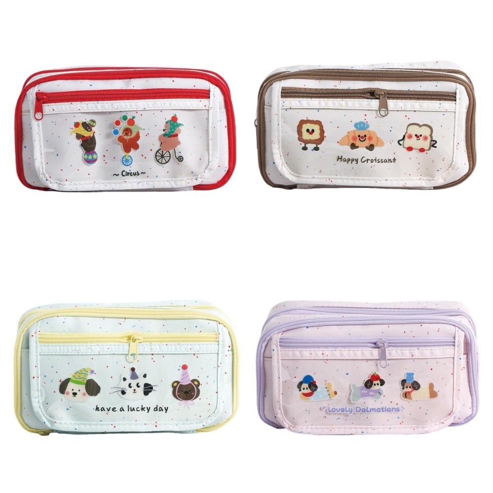Large Capacity Korean Pencil Bag Animal Bear Dog Stationery Storage Bag  Student