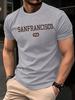 Sanfrancisco Usa City Pattern T Shirt Men Comfortable Loose TShirt Summer Casual Fashion Short Sleeve Unisex Cotton Clothes
