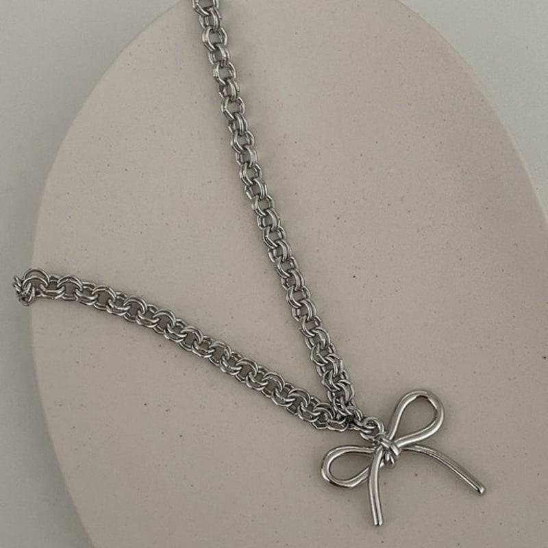 OUI SAY YES! Ribbon Pendant Necklace_NC296