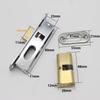 1PC Aluminum Alloy Door Window Locks Framed Door Locks Sliding Spring Door Floor Locks Shop Gate Hardware Accessories with Key