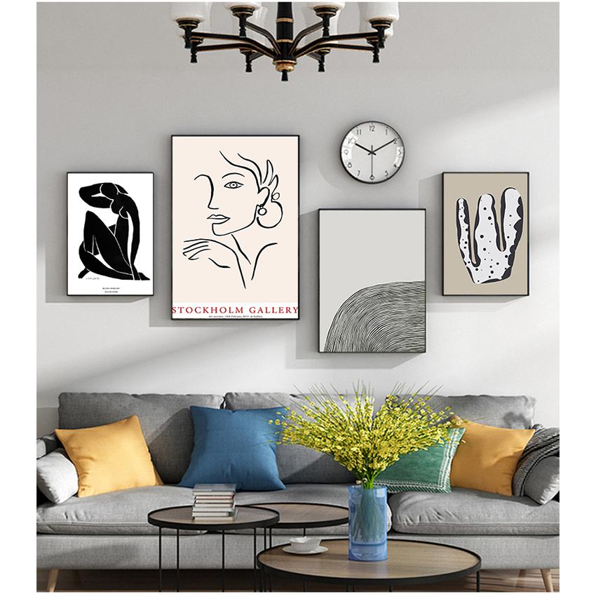 Print Wall Art Pictures Living Room Home Decor Abstract Scandinavia Trendy Boho Beige Colors Minimalist Canvas Painting