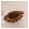 IELGY Crossbody Lace Straw Bag, Lotus Leaf Color Woven Bag, Seaside Beach Vacation Bag