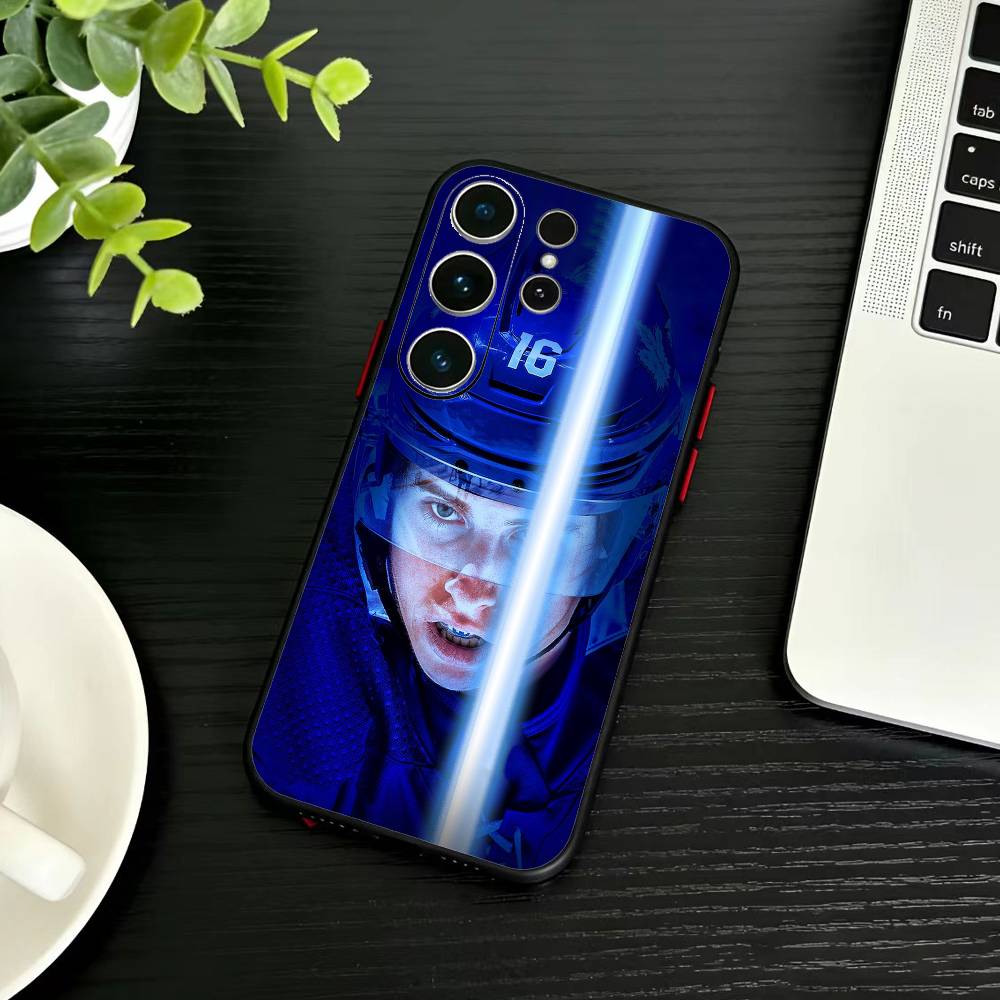 Eishockey Mitch Marner Handyhülle Für Samsung S26,S25,S24,S23,S22,S30,S21,Ultra,Plus,FE 5G Schwarzes Weiches Cover