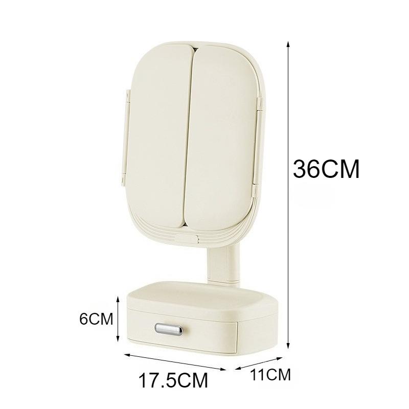 

Led Makeup Mirrors Modern Luxury Morden Rotate Dressing Table Mirror Simple Aesthetics Decorative Mirrors Room Table Decorations бежевый