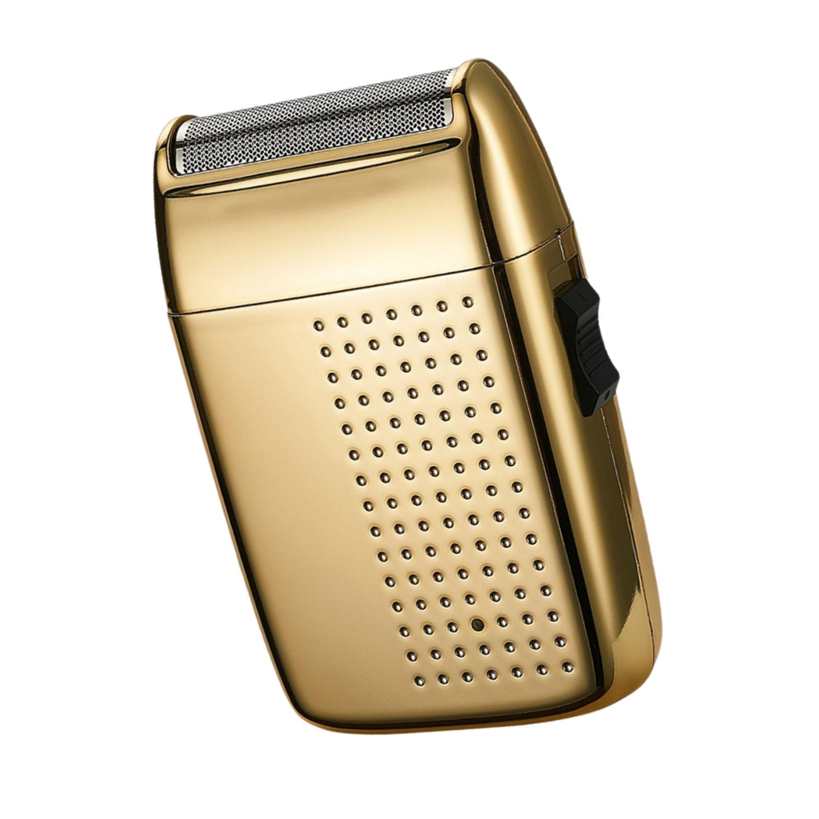 

Электрическая мини-бритва для мужчин, бритва для бороды, для путешествий, подарков отцу золотой