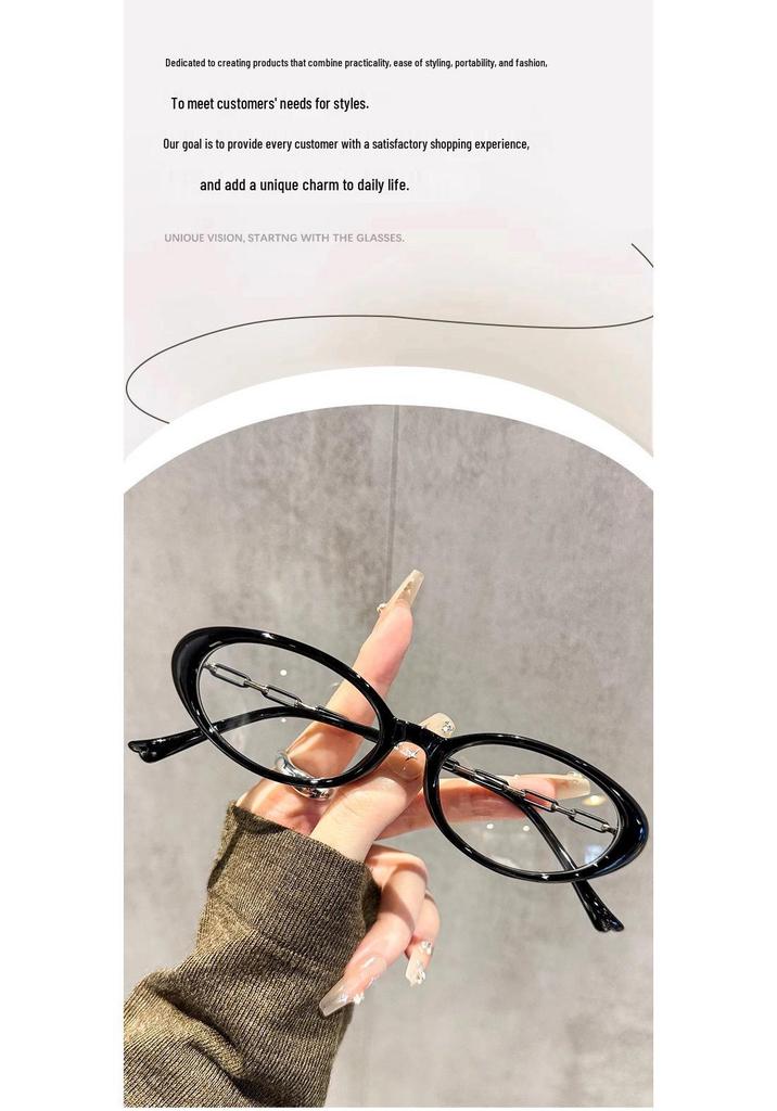 Women’s Trendy Anti-Blue Light Retro Purple Oval Reading Glasses - Face-Slimming, High-Definition, Youthful Look