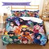 Naruto Pattern Bedding Quilt Set Quilt Cover Pillowcase Home Decoration Birthday Gift (1 * duvet cover + 2 * pillowcase, without core)