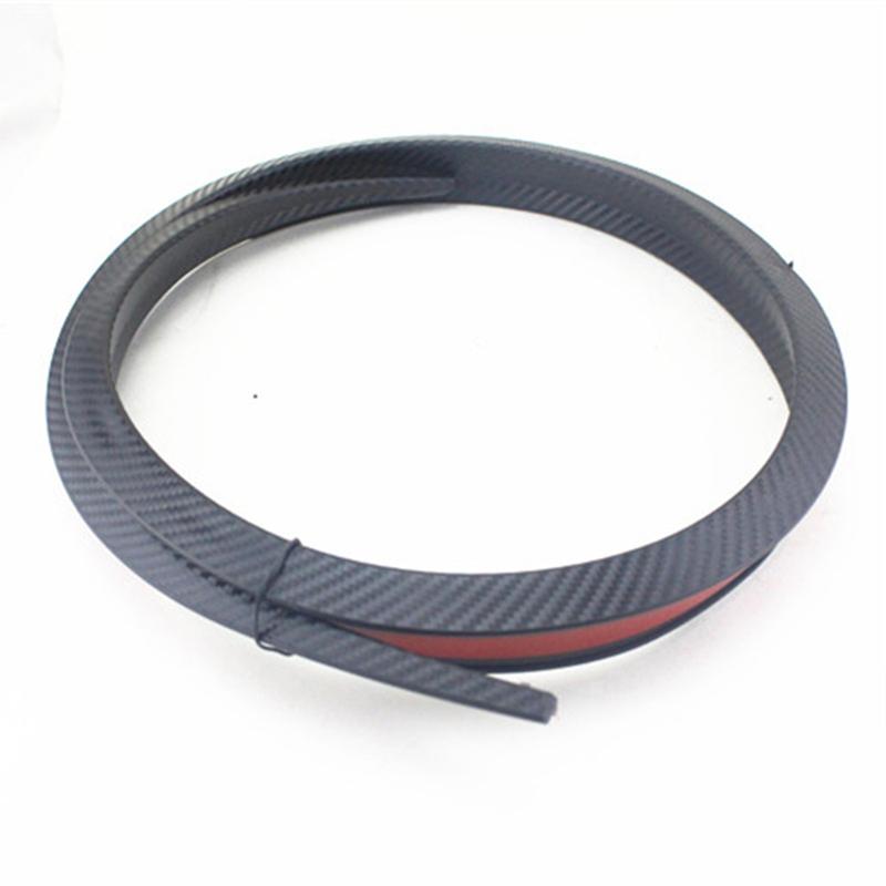 1.3M Car Rear Roof Trunk Spoiler Rear Wing Lip Trim Sticker Kit Carbon Fiber Color Flexible and Durable Universal