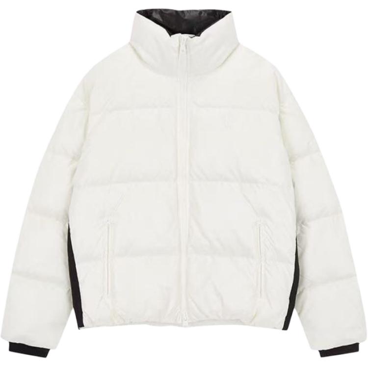Calvin Klein Minimalist Comfortable Versatile Casual Stand Collar Zipper Long Sleeve Cotton Jacket Men Jackets White J400370YBI