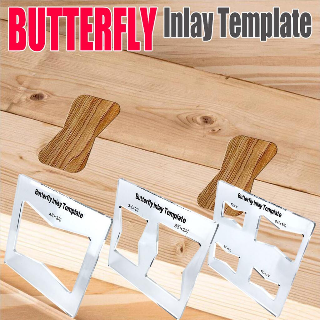 Butterfly Key Inlay Template Set Router Slotting Auxiliary Tool Slot Cutting Wood Bow Tie PERFECT Bow Tie Joint Woodworking Tool