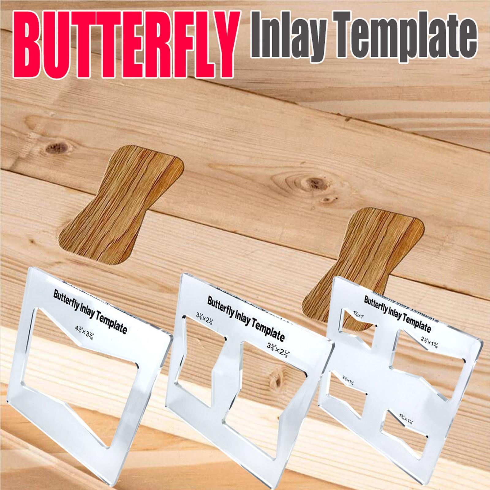 

Butterfly Key Inlay Template Set Router Slotting Auxiliary Tool Slot Cutting Wood Bow Tie PERFECT Bow Tie Joint Woodworking Tool One Size