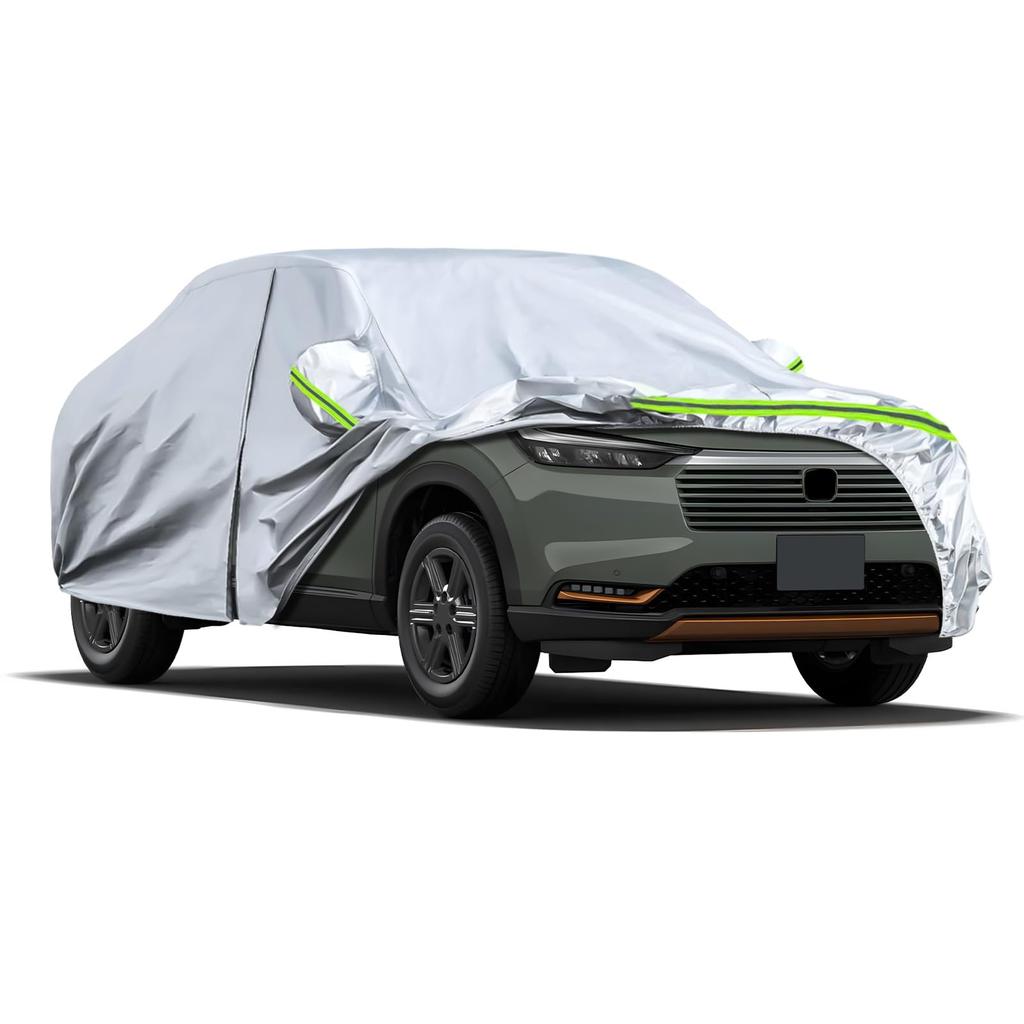 Tusamika Car Cover for Honda Vezel RV3 RV4 RV5 RV6 Thick Oxford Fleece Protects Against UV and Yellow with Elastic Windproof Suitable for All Seasons