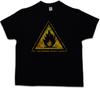 VORSICHT ENTZÜNDLICH LOGO SCHILD Kinder Jungen kinder jungen T-Shirt Feuer Chemie Lehrer Warnung