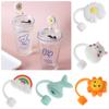Creative Silicone Straw Plug Reusable Drinking Dust Cap Glass Cup Accessories Splash Proof Cartoon Straw Plugs Tips Cover