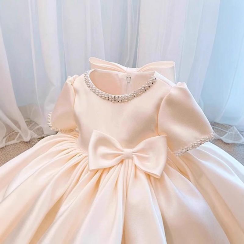 Mädchen Prinzessinnenkleid Champagner Formelles Kleid Hochzeitsfeier Aufführung Kinder Anlass
