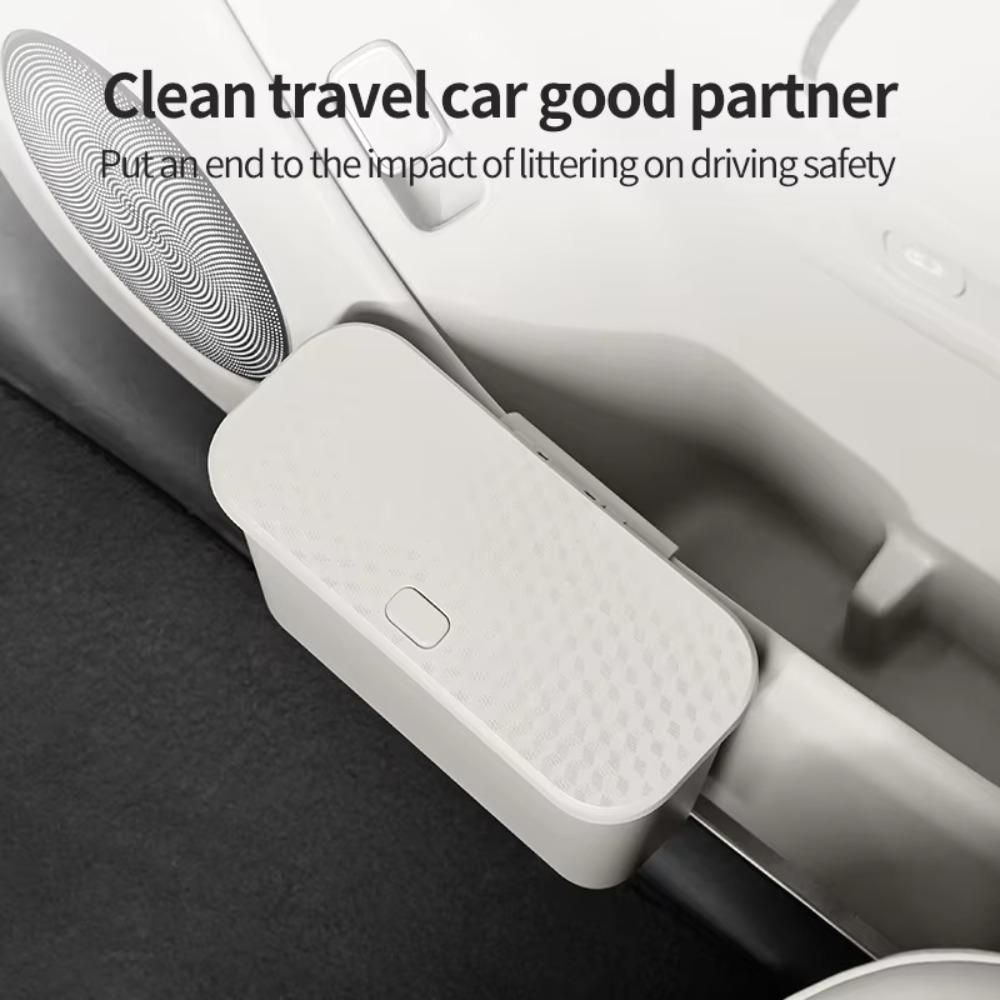 Multifunctional Car Storage Organizer Box Press Type with Lid Car Trash Can for Wet and Dry Use