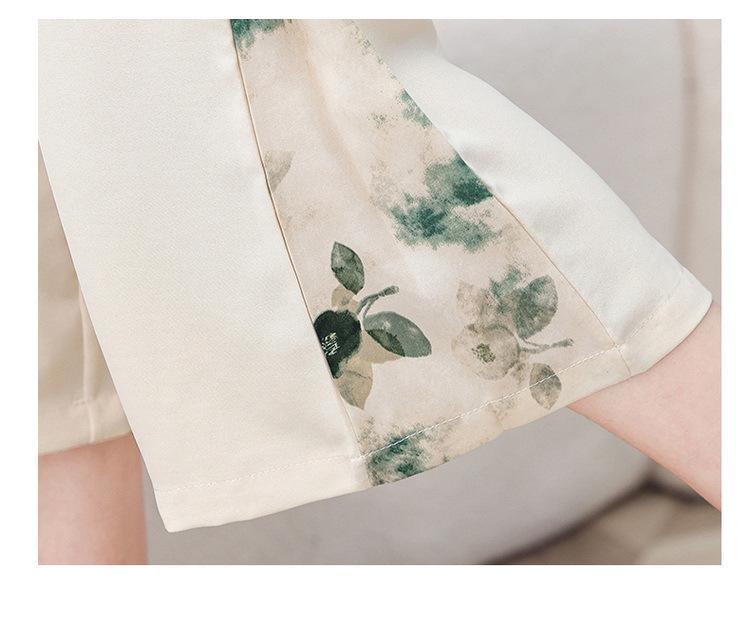 Elegant Short-Sleeved Summer Set for Mom (Aged 50-60)