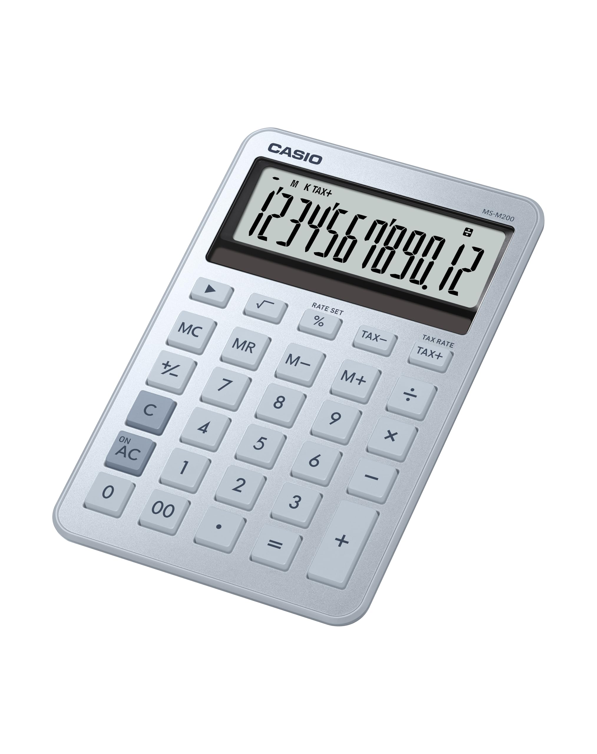 Casio Designer Mini Just Ice 12 Calculator, Type, Stylish, Blue, Digits, MS-M200-BU-N
