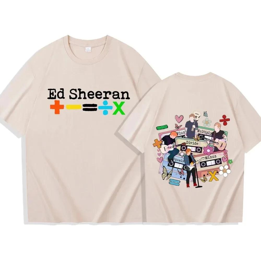 

Высококачественные футболки с круглым вырезом Ed Sheeran Tour 2024, мужские и женские футболки Harajuku с круглым вырезом и коротким рукавом в стиле аниме, популярные музыкальные фанаты, подарок S