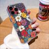 Vibrant Floral Mosaic on Dark Phone Case for IPhone 14 15 16 17 13 12 11 Pro Max  Plus 12 13 Mini TPU Protect Cover