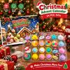 24pcs Christmas Dumpling Advent Calendar, 3D Kawaii Hanging Ornaments, Countdown Gift for Teens