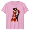 Couples Portrait RoUnisextic Love Unisex TShirt Graphic Tee