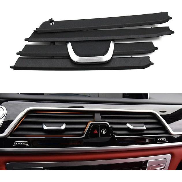 Dashboard Front Air Conditioner Ac Vent Outlet Grille Repair Kit for BMW 7 Series G11 G12 2016 2017 2018 2019 2020 730 740 750(Central-Left)