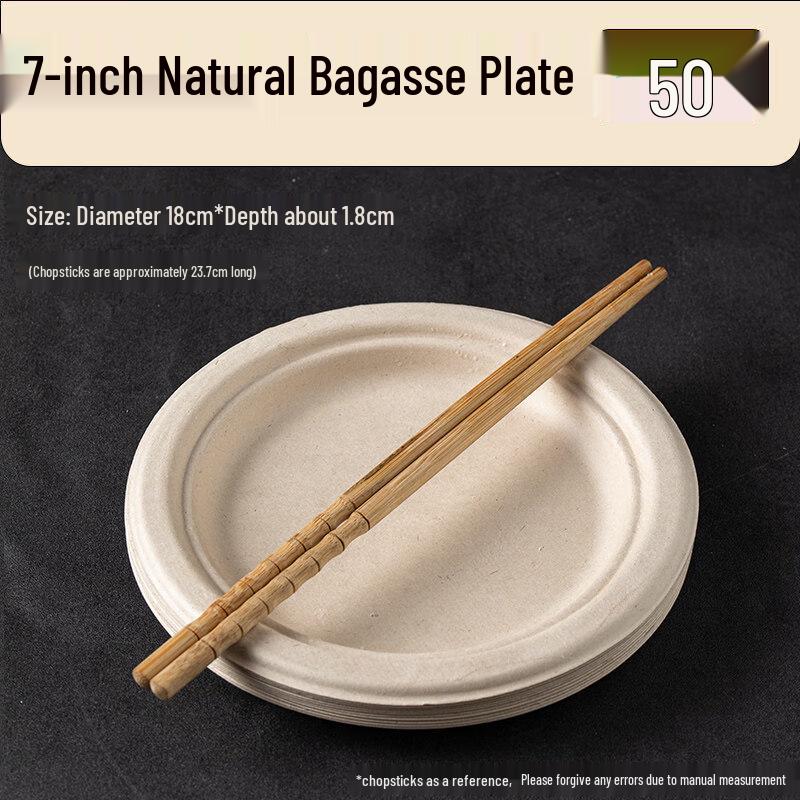 Biodegradable Sugarcane Pulp Plates