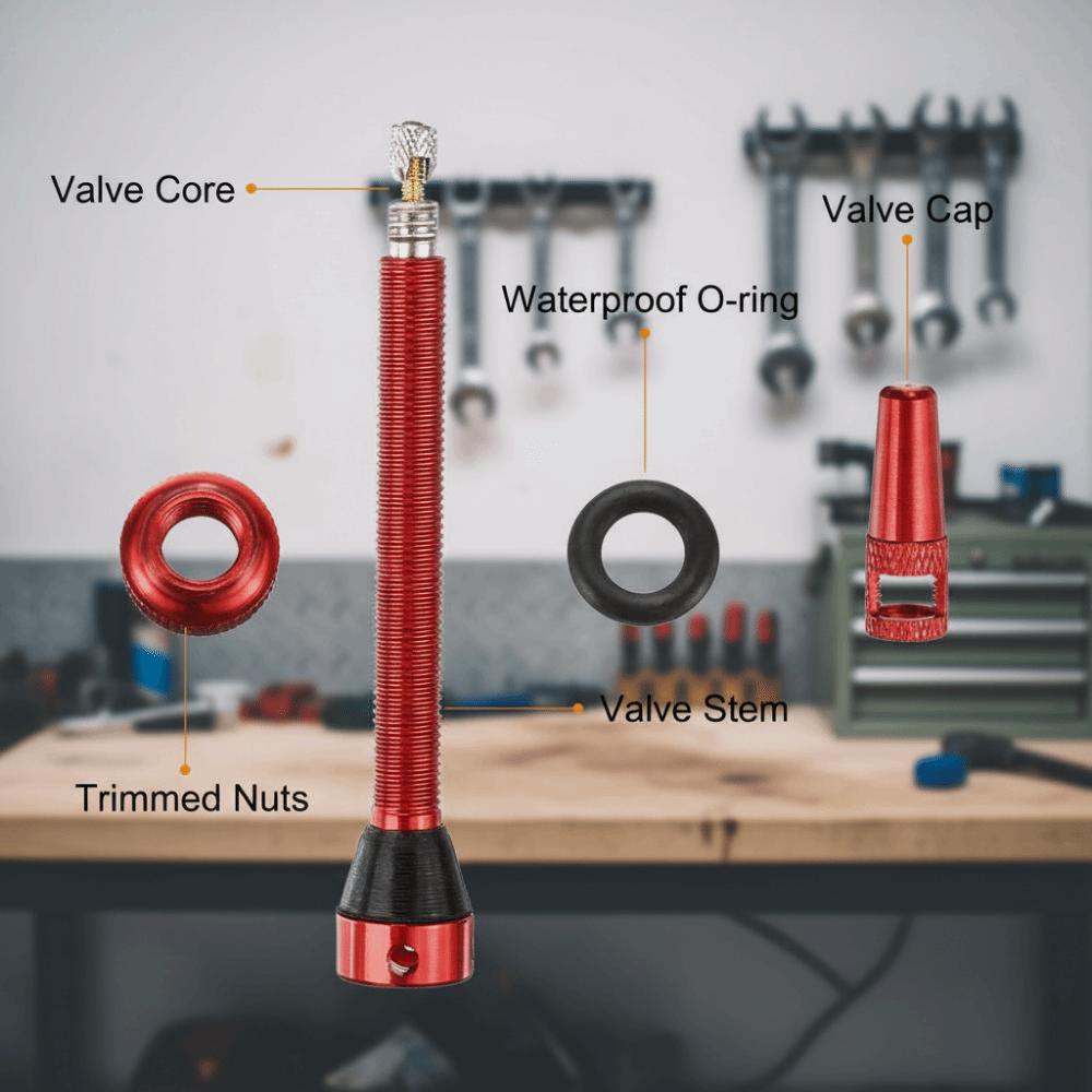 1/8Pcs with Wrench Cap Aluminum Zinc Zinc Alloy Valve Aluminum Zinc Zinc Alloy Tubeless Tire Valve  Tubeless Road Bike