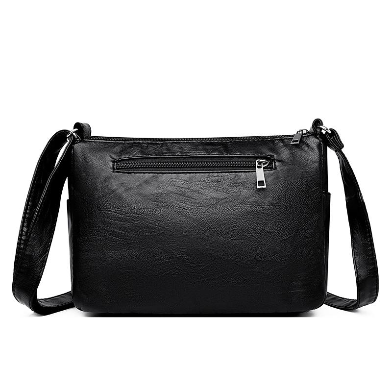 Soft Leather Mother Bag Women's Crossbody Bag Multi-Layer Large Capacity Shoulder Bag