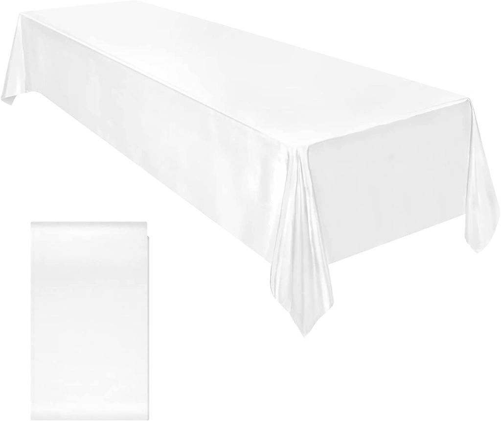 Solid Color Satin Tablecloth High-Density Locking Edge Wedding Restaurant Home Desktop Decorative Tablecloth
