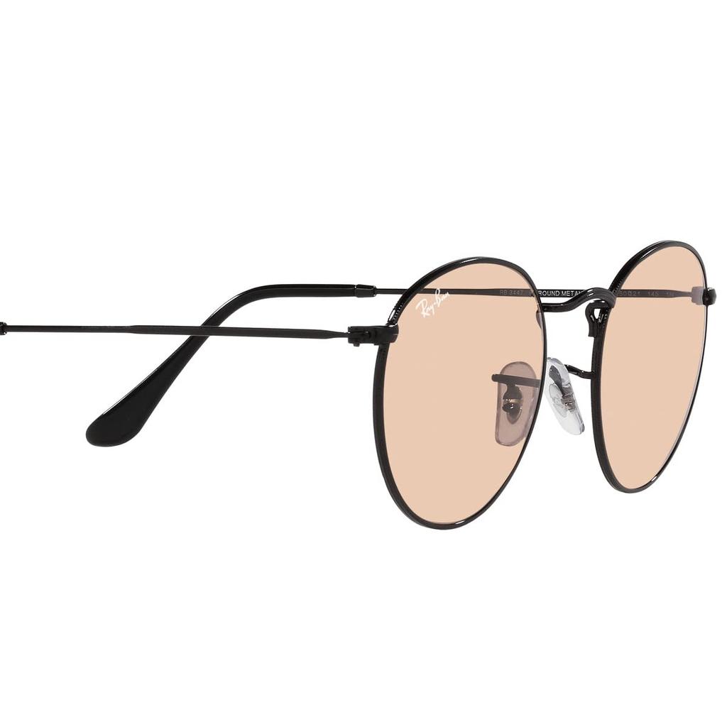 Sunglasses RB3447 ROUND METAL BLACK Lens 50 Unisex Adult Casual [Ray-Ban] Frame/PINK