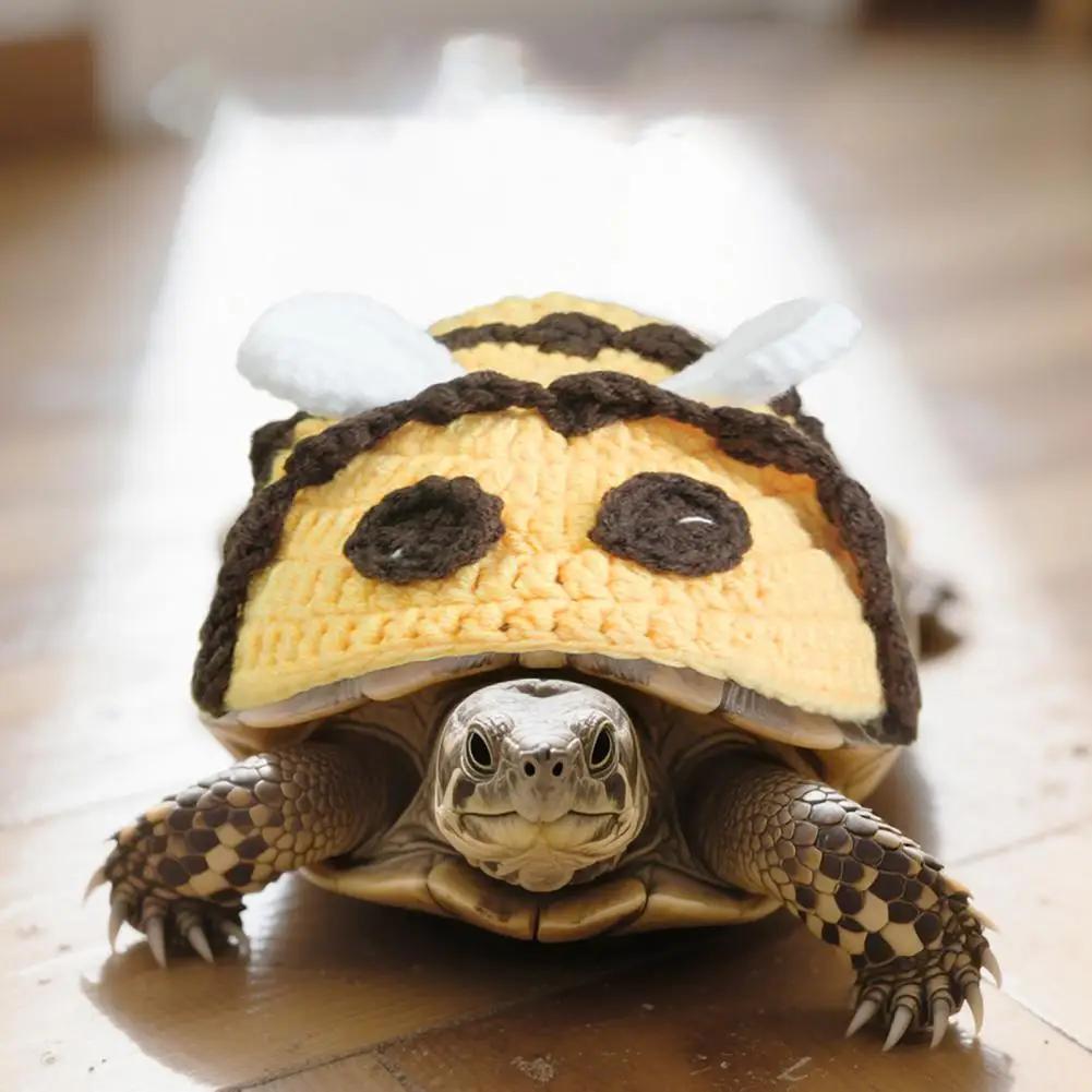 Handmade Knitted Turtle Sweater Winter Warm Pet Clothes for Small Animals Cute Tortoise Apparel Accessory