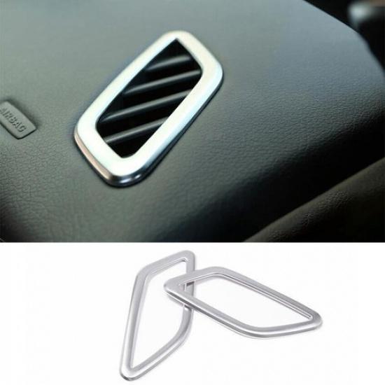 Cover Trim Fit For Benz GLA CLA Matte Silver Dashboard Side Outlet Vent 2013-19