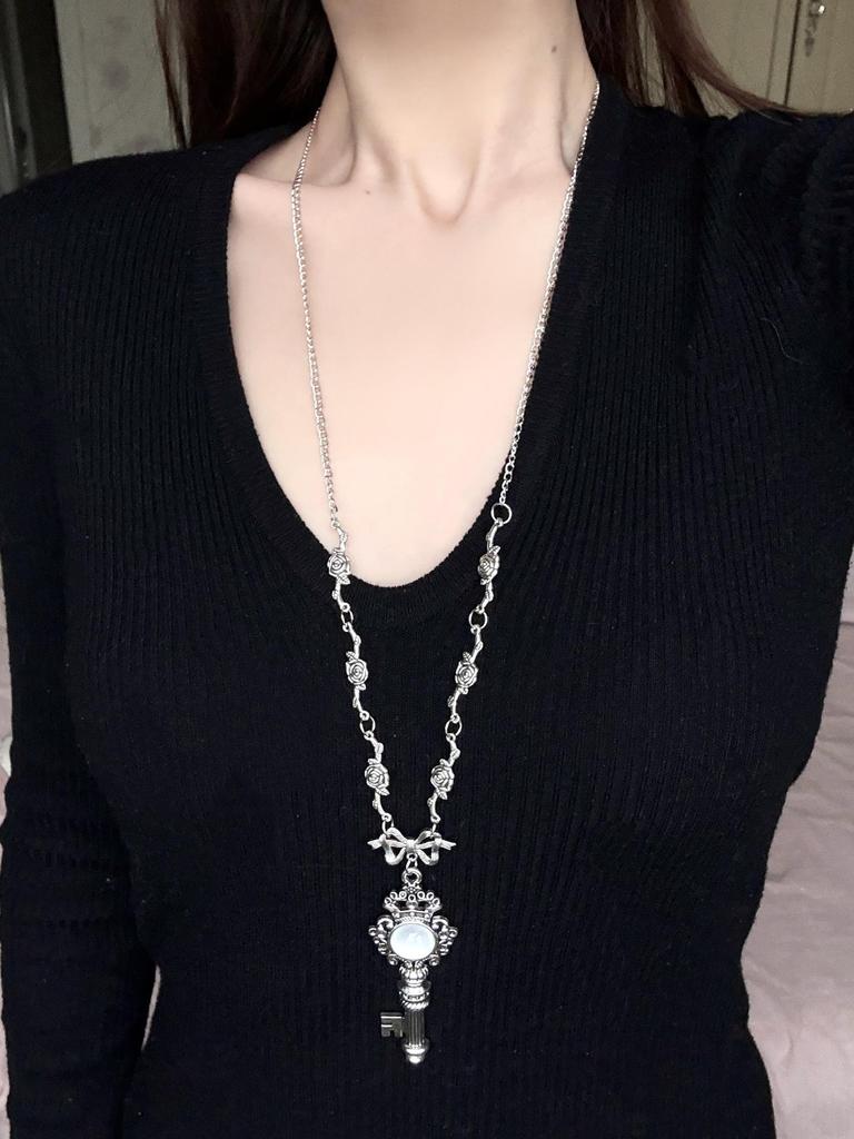 Y2K Spicy Girl Dark Star Leather Choker Necklace - Pure Desire Clavicle Chain