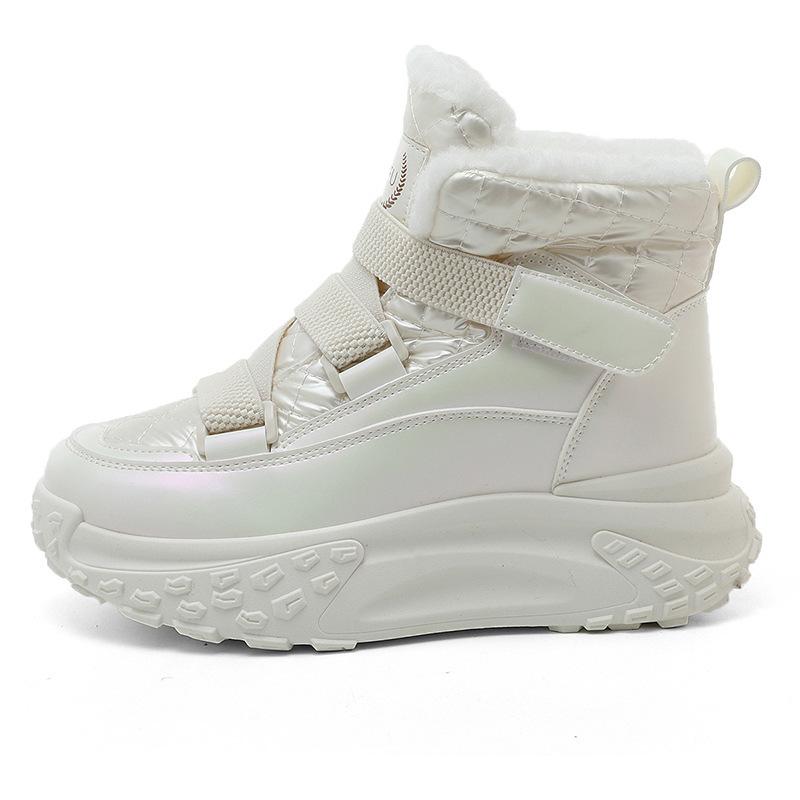 ZY winter velvet thickened snow boots new platform dad shoes student sports high top